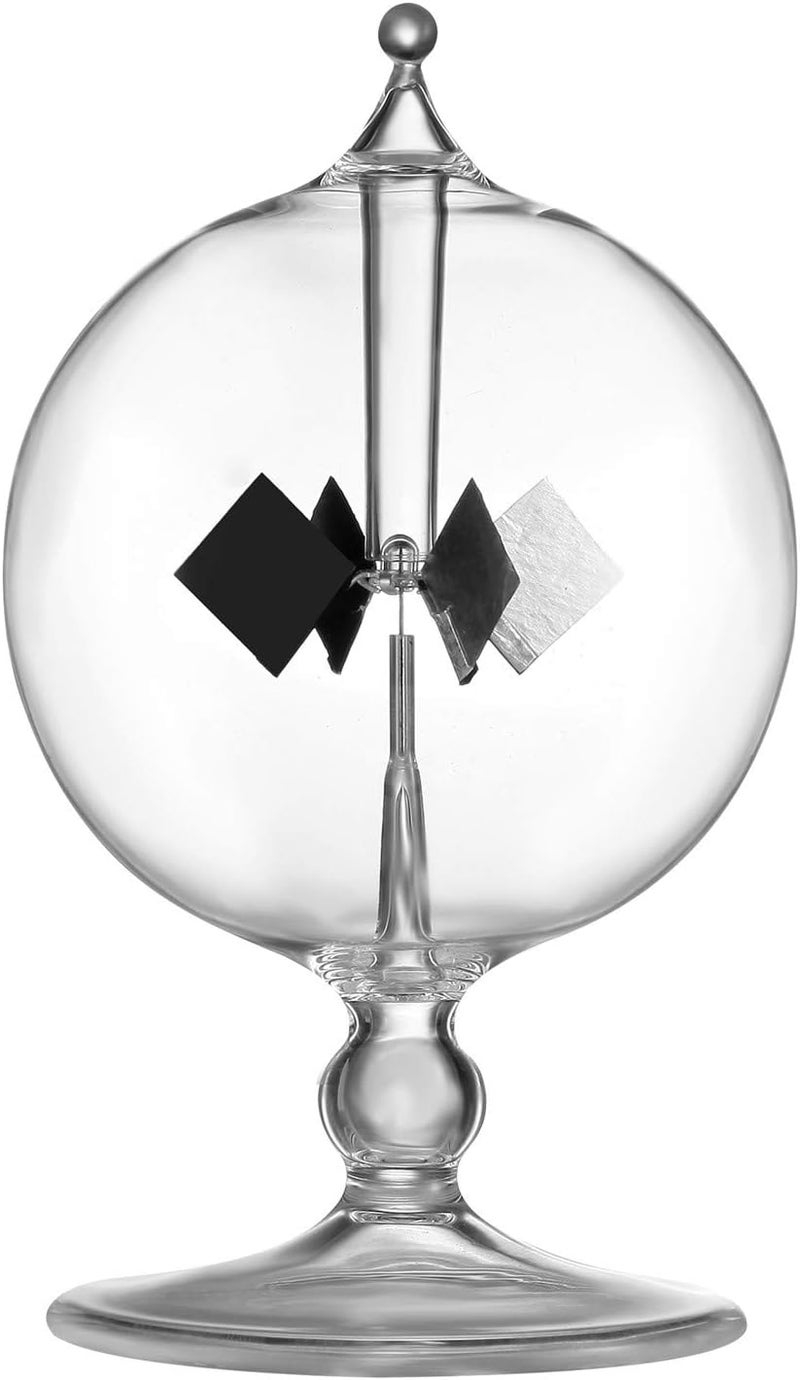 DORAMI Clear Solar Power Crookes Radiometer Sun Light Energy Glass Windmill Spinning Vanes - Image 1